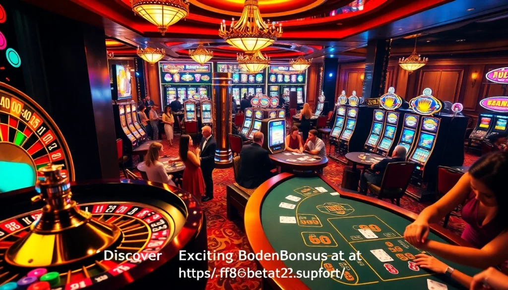 Explore exciting casino experiences at https://f8beta2.support/, featuring vibrant roulette wheels, poker tables, and slot machines.