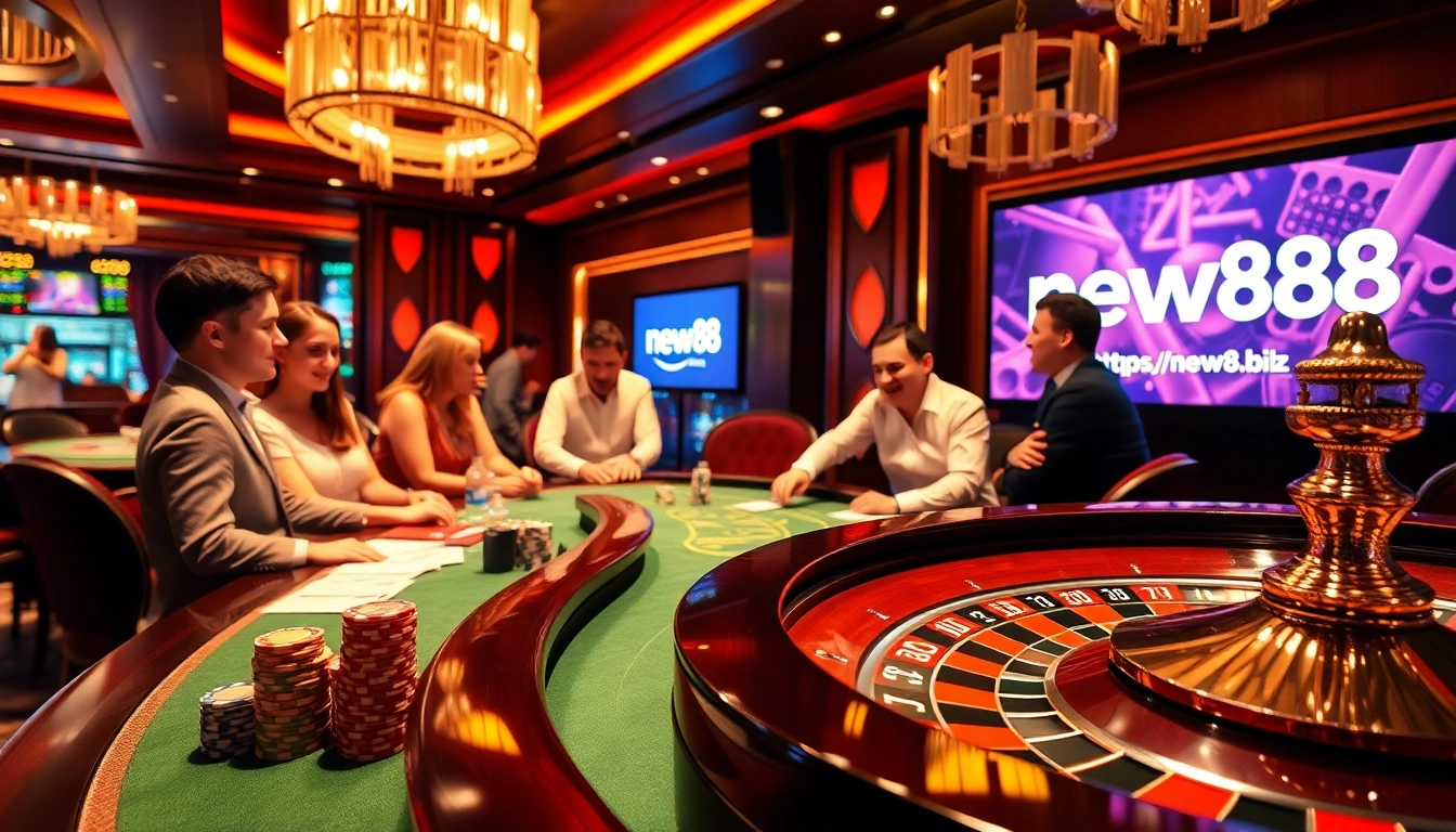 Experience the thrill of gambling at https://new88.biz/ featuring live poker, roulette, and vibrant casino surroundings.